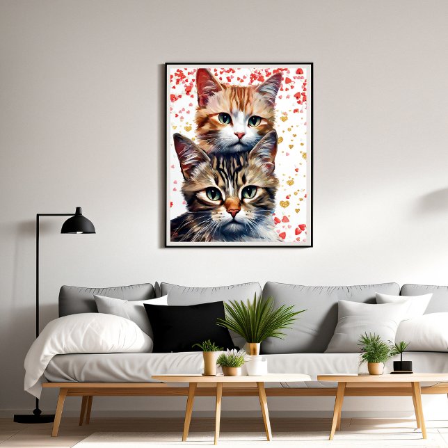 Poster för bästa vänner för katter (Cats Best Friends Poster)