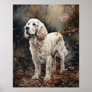 Poster för Clumber Spanska Hund Art Skriv ut