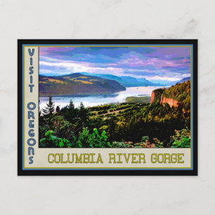 Poster för Columbia River Gorge i Oregon Vykort