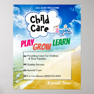 Poster för dagvård Child Baby Care