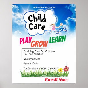 Poster för dagvård Child Baby Care