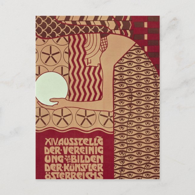 Poster för den fjortonde utställningen av Wien Vykort (Framsida)