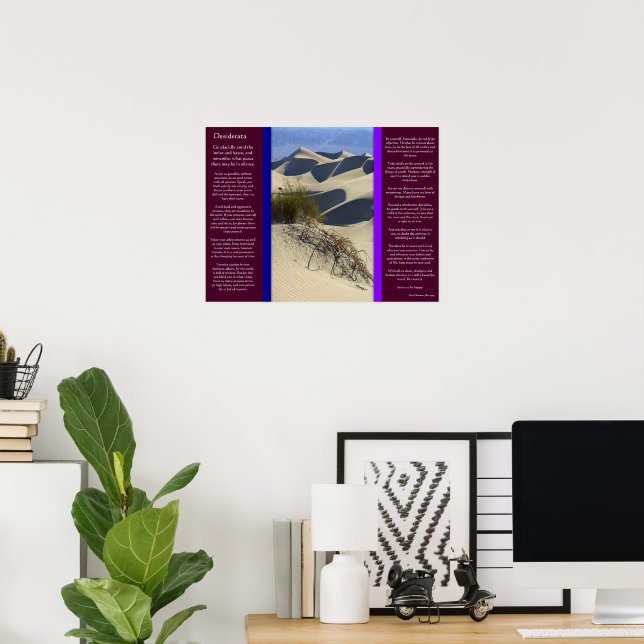 POSTER för DESIDERATA Sand Dooms (Hemmakontoret)