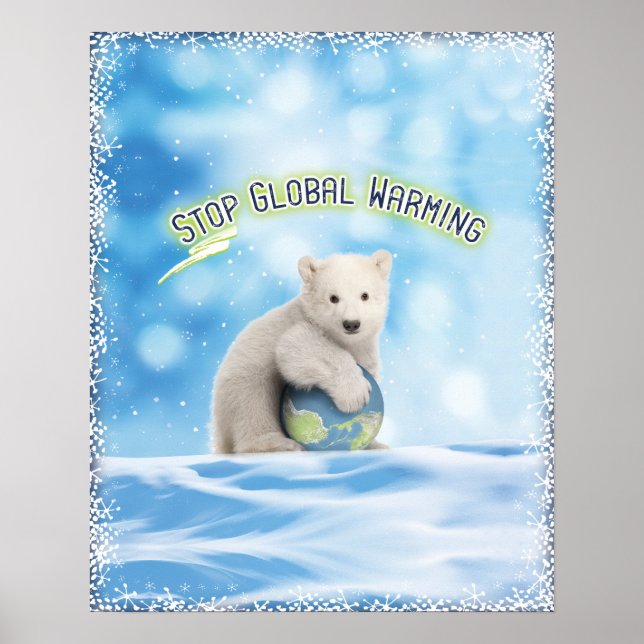 Poster för global uppvärmning av polarna (Framsidan)