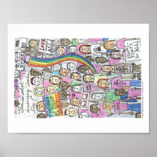 Poster för kvinnor i mars - 11 tum x 8,5 tum