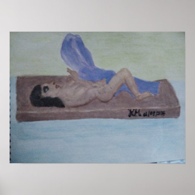 Poster för kvinnor i trämålning (Framsidan)