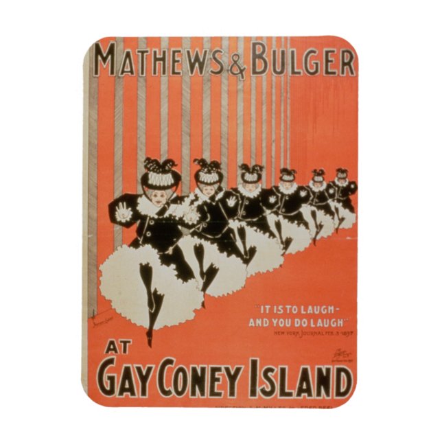 Poster för "Mathews & Bulger" på ön Gay Coney Magnet (Vertikal)