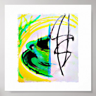 Poster för morgonkaffe, oskärpa