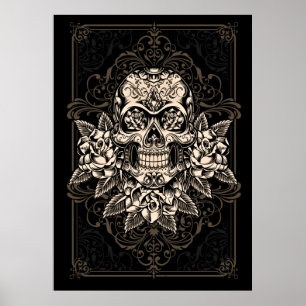 Poster för ornate Sugar Skull