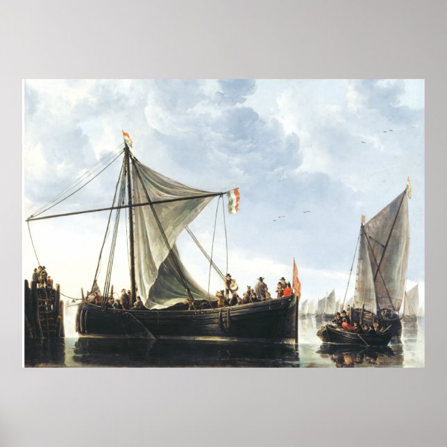 Poster för passagebåten Aelbert Cuyp (Framsidan)