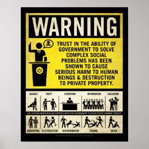 Poster för regeringsvarning