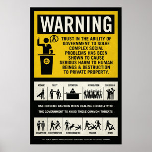 Poster för regeringsvarning