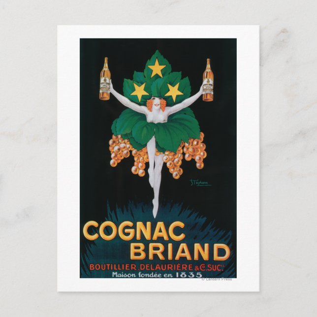 Poster för reklamkampanjer i Cognac Vykort (Framsida)