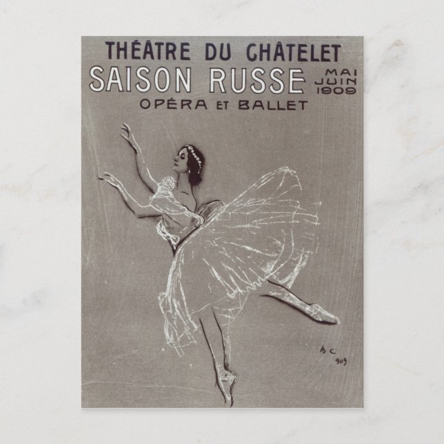 Poster för "Saison Russe" Vykort (Framsida)