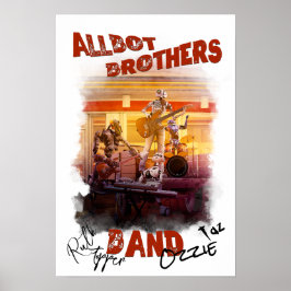 Poster för signerad Allbot Brothers Band