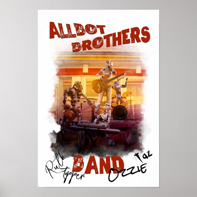 Poster för signerad Allbot Brothers Band (Framsidan)