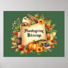Poster för thanksgiving-bearbetning