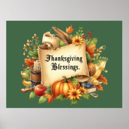 Poster för thanksgiving-bearbetning