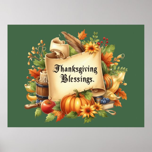Poster för thanksgiving-bearbetning (Framsidan)