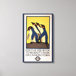 Poster för Tunnelbanan Transport till London Zoo Canvastryck