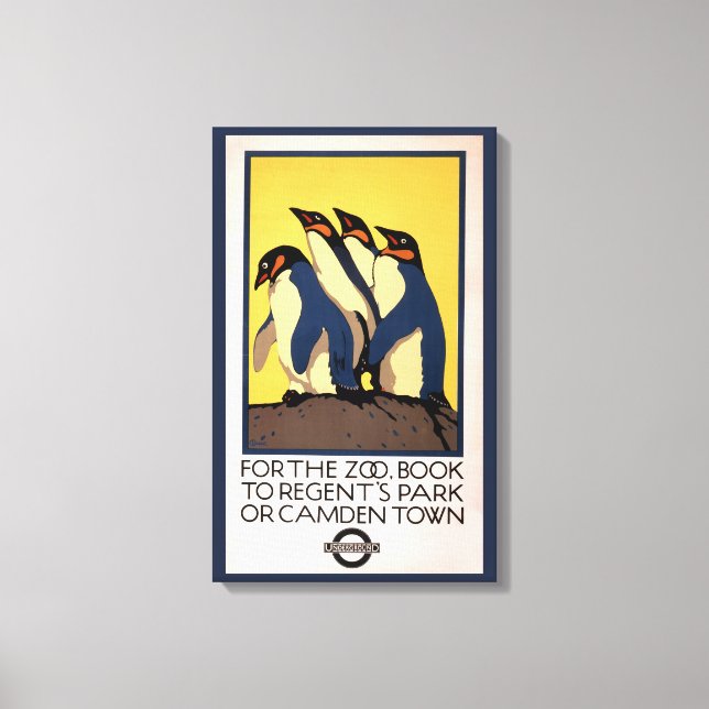 Poster för Tunnelbanan Transport till London Zoo Canvastryck (Framsida)