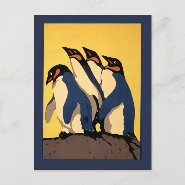 Poster för Tunnelbanan Transport till London Zoo Vykort (Framsida)