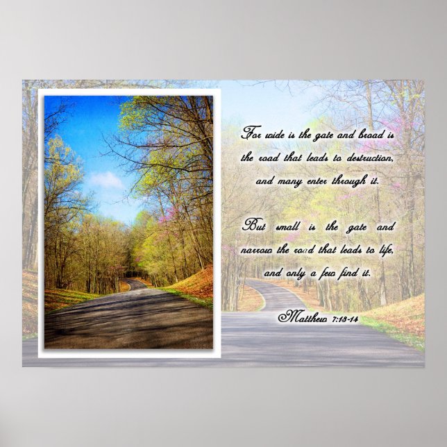 Poster - För Wide är Grind..Narrow är Väg (Framsidan)