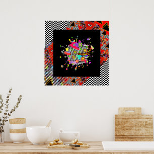 Poster Förbehåll Splotch Art