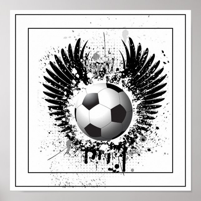 Poster-Fotboll 12 tum x 12 tum Poster (Framsidan)