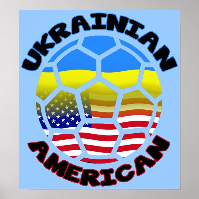 Poster fotboll för ukrainsk amerikansk fotbollsspe (Framsidan)