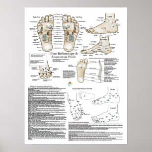 Poster fotreflexologi och akupunktur