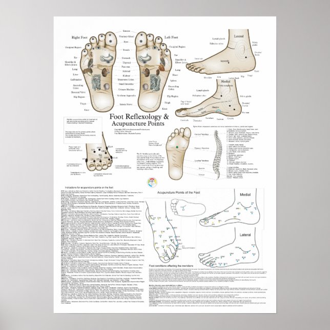 Poster fotreflexologi och akupunktur (Framsidan)