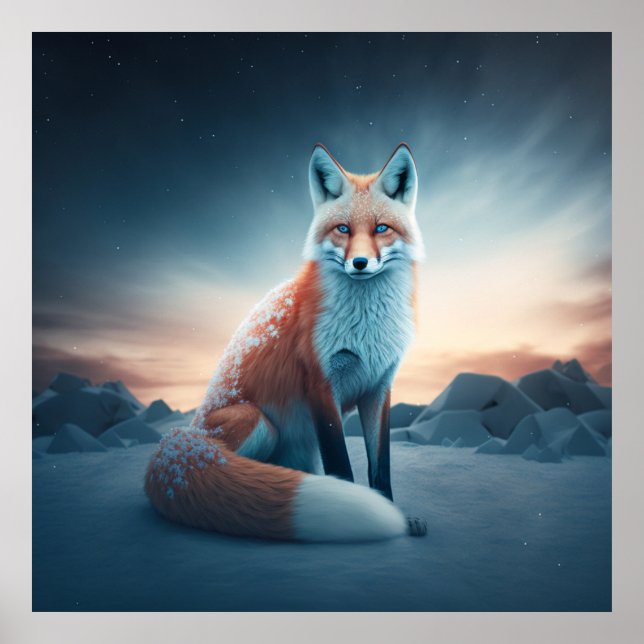 Poster Fox Snö (Framsidan)