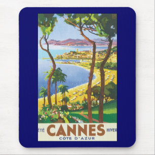 Poster från vintage resor, persikor i Cannes, Fran Musmatta