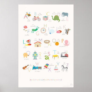 Poster fransk Alphabet