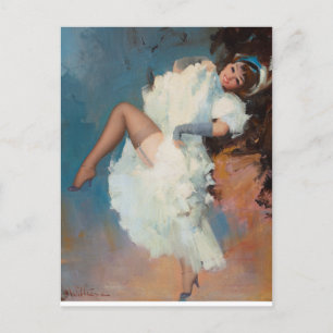 Poster fransk Cancan Dancer Vykort
