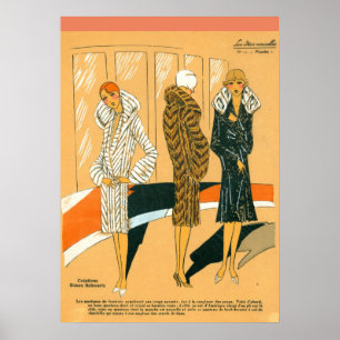 Poster Fransk Mode och kopia: Kvinnors Jacka 1913