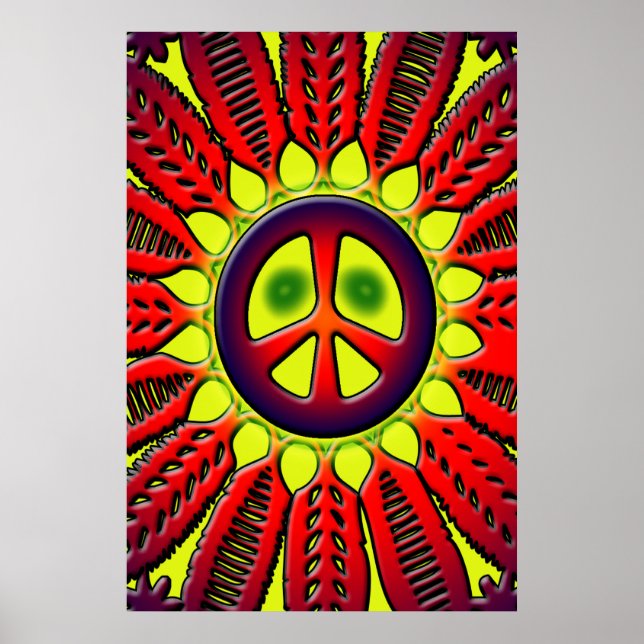 POSTER fredsteckenets FLÖDE (Framsidan)