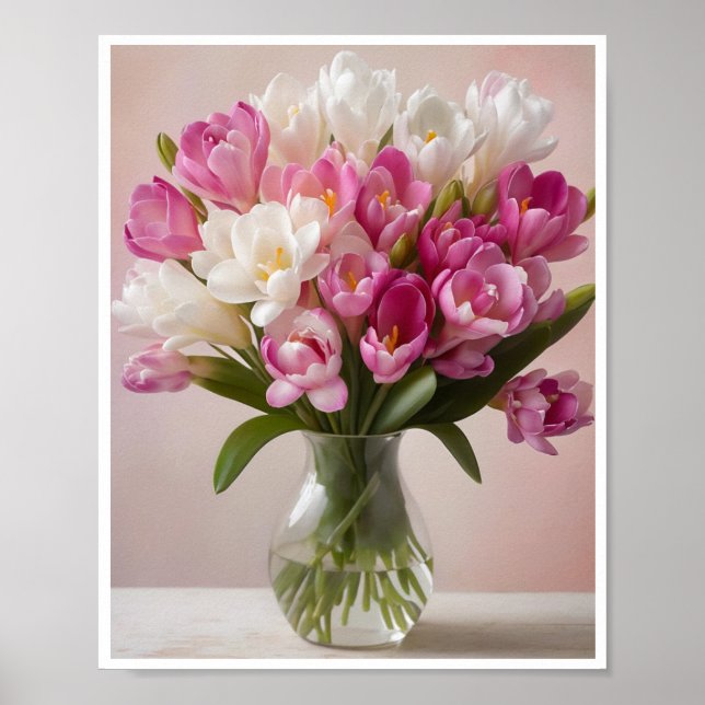 Poster Fresh Freesia Flower Bouquet Wall Decor (Framsidan)