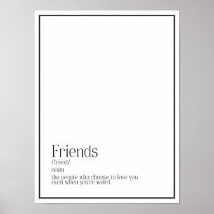 Poster Friends Definition Ord Art