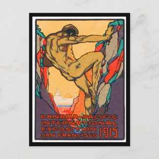 Poster Frimärke Open the PPIE, 1915 Vykort