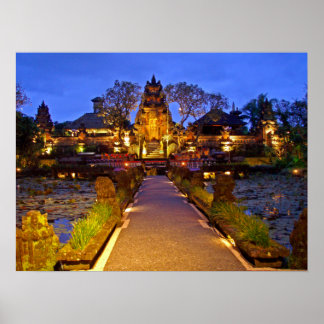 Poster fullt (24" x 18") Cafe Lotus Temple Ubud Ba