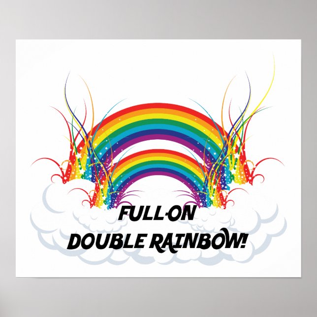 POSTER - FULLT-ON DUBBLA RAINBOW (Framsidan)