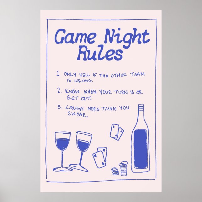 Poster Game Nght Regler (Framsidan)