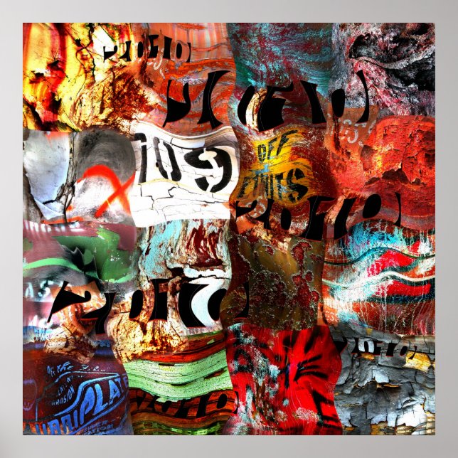 Poster gata Art Abstrakt 32 (Framsidan)