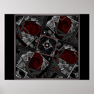 Poster genom Tittar glasruta.