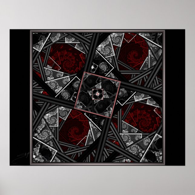 Poster genom Tittar glasruta. (Framsidan)