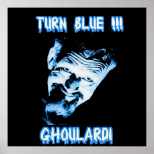 Poster Ghoulardi-Anpassade (Vrid blått)