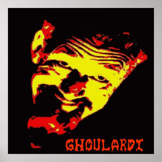 Poster Ghoulardi-projektionsyta (röd/Gult)