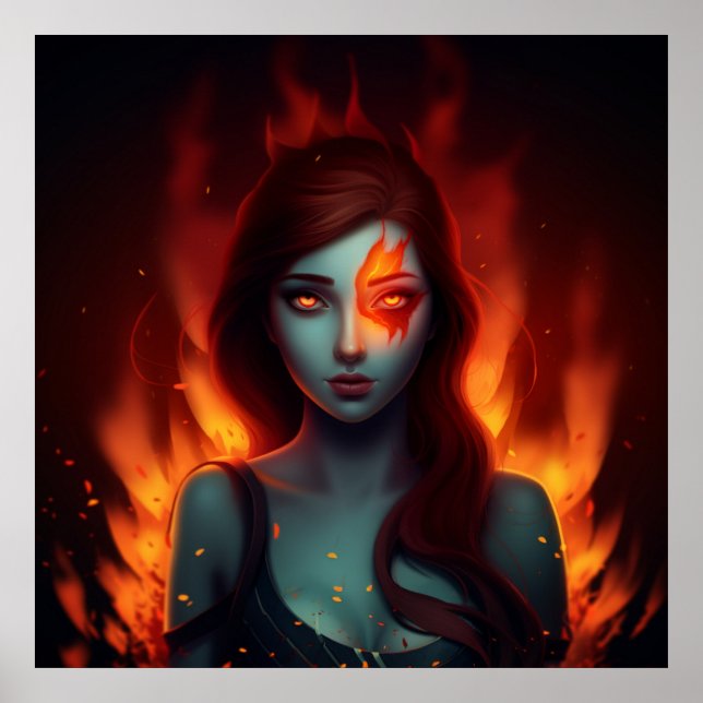 Poster Girl with Fire (Framsidan)